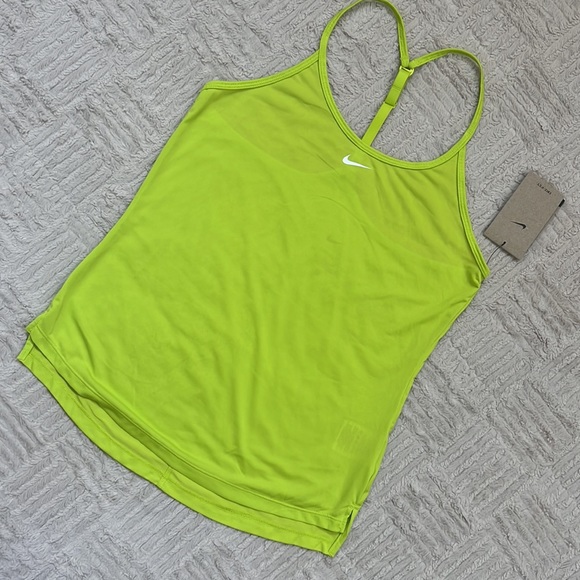 Nike Dri-fit Elastika Tank women’s training top in atomic green NWT Size Small - Picture 7 of 16
